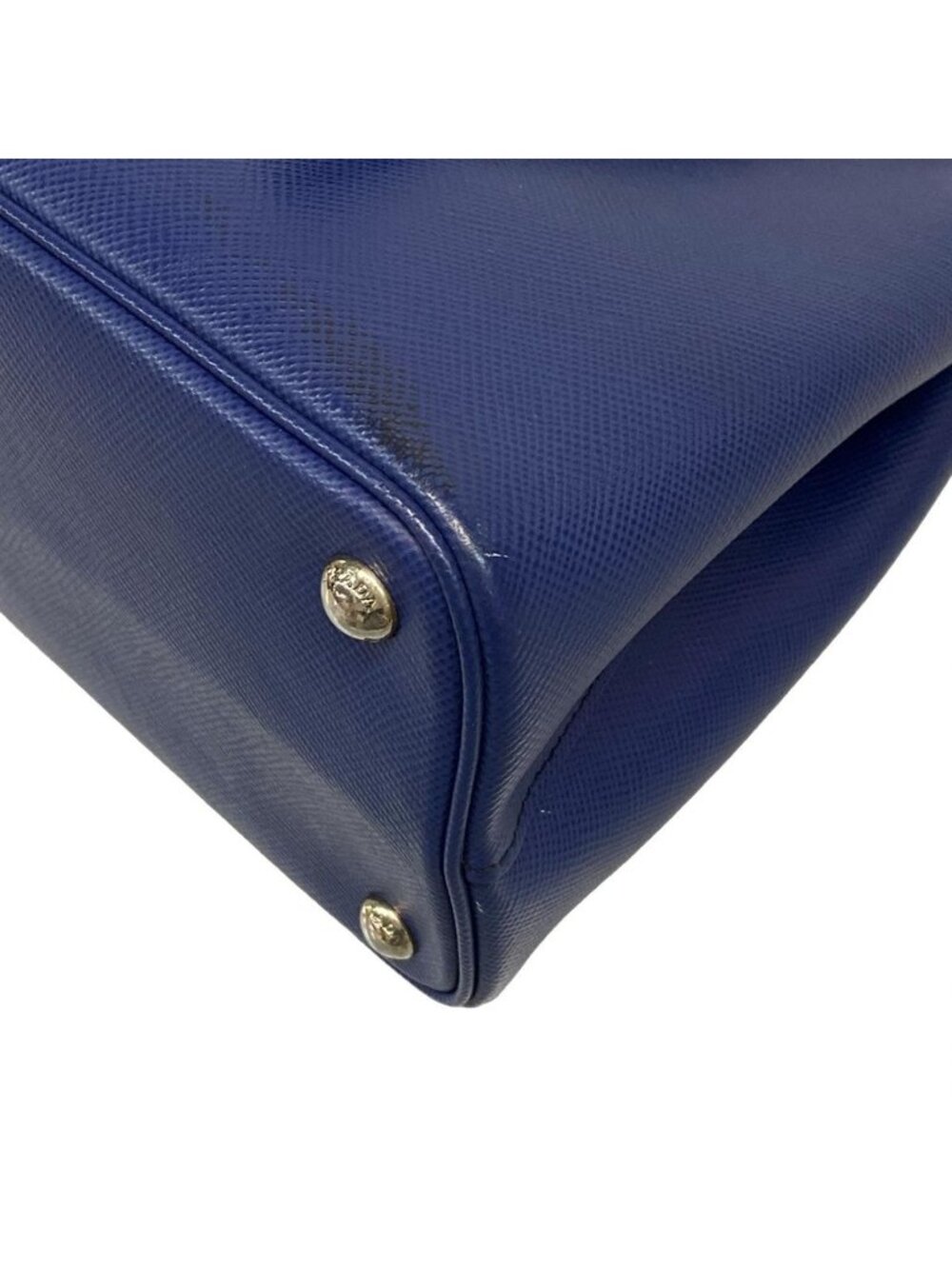 ★SOLD★ Prada Tote Blue Leather - Picture 6 of 15